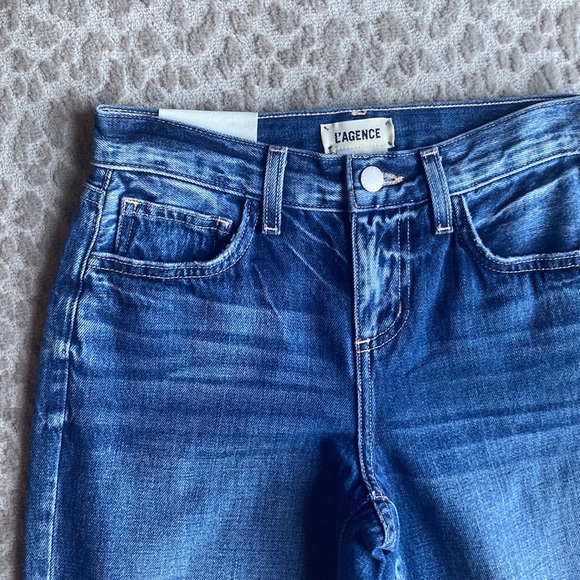 NWT L’AGENCE Olga High Rise Cigarette Jean With Cuff in Amarillo Wash, size 23 - Picture 5 of 10
